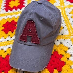Letter A Patch Slideback Hat Gray One Size Adjustable Vera New York